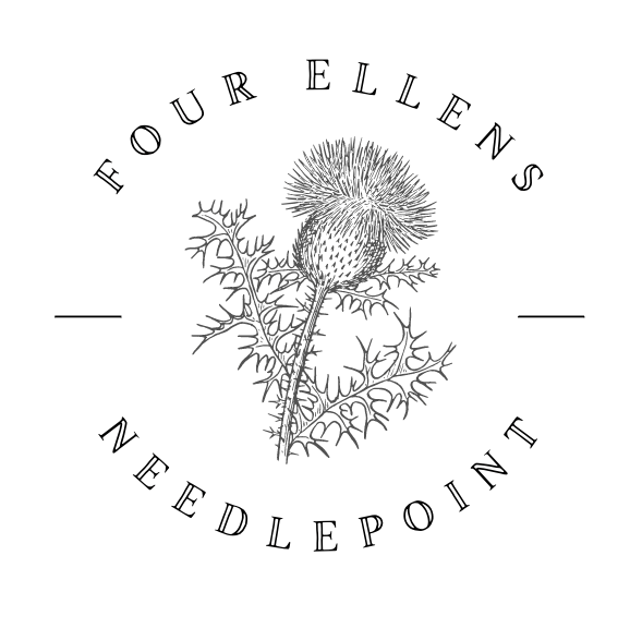 four ellens needlepoint gift card